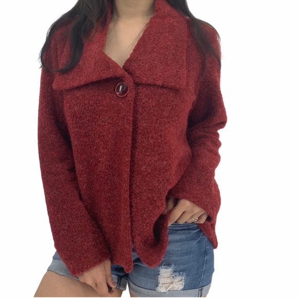 soft works Jackets & Blazers - Soft works Red Wrap Jacket Medium